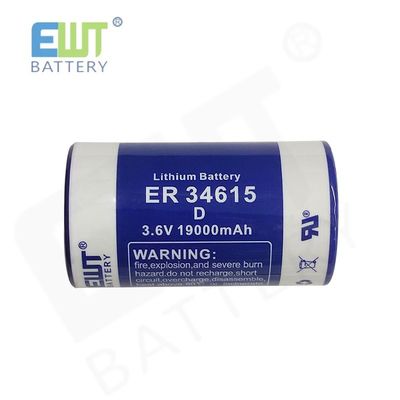 3.6V D اندازه ER34615 باتری لیتیوم تیونیل کلرید تولید کنندگان باتری استوانه ای LISOCL2