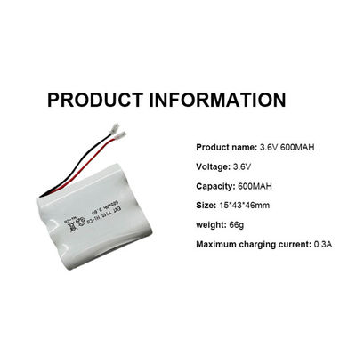 خرید باتری نیکل کادمیوم قابل شارژ 800mAh 3.6v 600mah باتری Nicd online manufacture