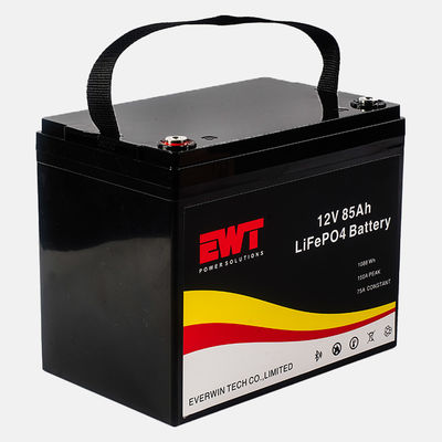 خرید باتری فوسفات آهن لیتیوم قابل شارژ 12.8V 85Ah LiFePO4 باتری یون لیتیوم LFP online manufacture