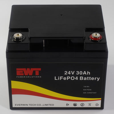 خرید باتری فوسفات آهن لیتیوم قابل شارژ مجدد 24V 30AH سلول باتری LiFepo4 online manufacture