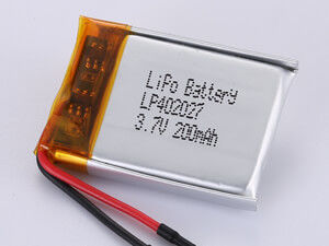 خرید باتری شارژ پذیر پلیمر لیتیوم با چگالی انرژی بالا LP402027 3.7V 200MAH برای برنامه های کاربردی با سرعت بالا 12 ماه گارانتی online manufacture