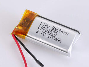 خرید LP701530 3.7V 270MAH باتری پلیمر لیتیوم با PCM و محافظت از مدار کوتاه تولید آنلاین