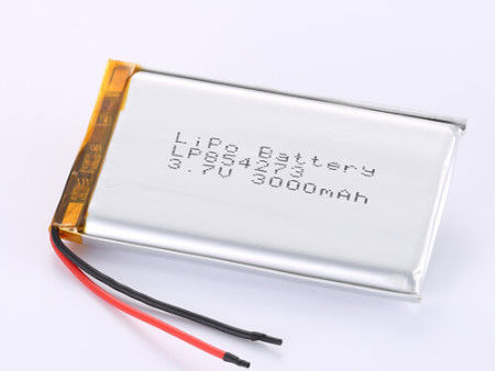 خرید LP854273 3.7V 3000MAH باتری پلیمر لیتیوم CC / CV روش شارژ محافظت از تخلیه بیش از حد JST / نوع کانکتور سفارشی تولید آنلاین