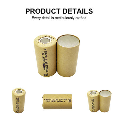 ابزار برق باتری قابل شارژ مجدد نیکل تخلیه بالا 1.2V 3000mah باتری Nimh