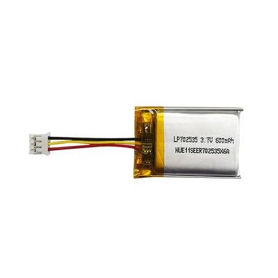 Lp702535 3.7v 600mah لیتیوم پلیمر لیپو باتری بسته مواد آنود