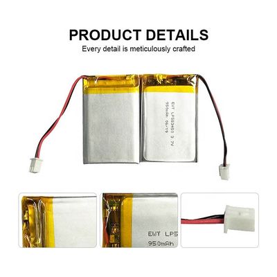 3باتری پلیمر لیتیوم 7 ولت 950mah 1000mAh LiPo باتری سلول 583450 603450