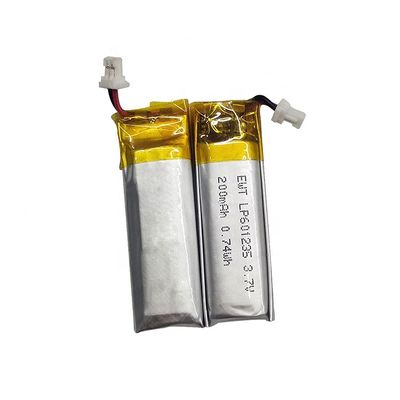 باتری پولیمر لیتیوم سفارشی LP601235 3.7v باتری لیپو 250mAh