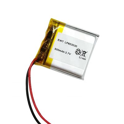 باتری پلیمر لیو یون سفارشی 600mAh 3.7V 500mah باتری شارژ پذیر