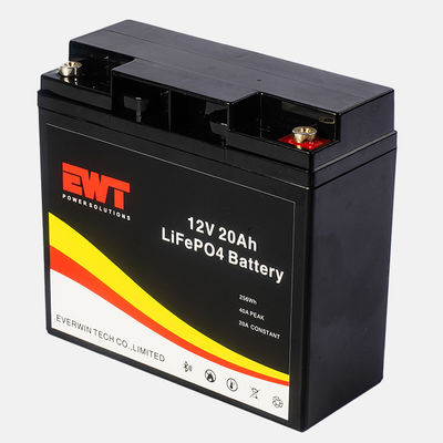 طول عمر چرخه 12V 20Ah باتری لیتیوم آهن فسفات برای قدرت پشتیبان