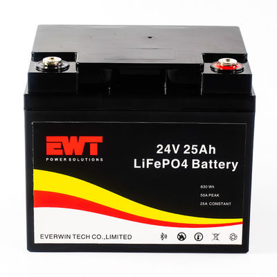 EWT IFR32700 24v 25ah Lifepo4 باتری بسته 12.8v 100000mah چرخه عمیق باتری لیتیوم یون