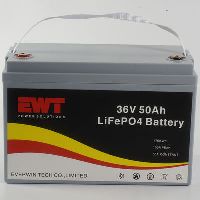 36V 50AH LiFePO4 بسته باتری وسایل نقلیه تفریحی تلفن همراه منبع برق برای سیستم های ذخیره انرژی