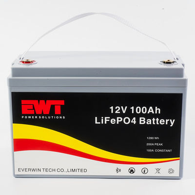 باتری ذخیره انرژی OEM LiFePO4 12.8V 100ah با تب / سیم / کانکتور