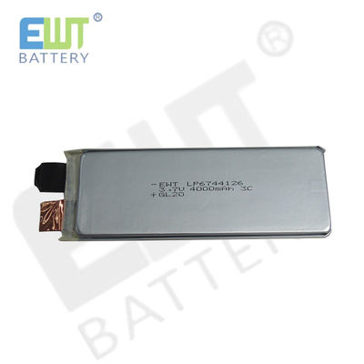 باتری پلیمر لیتیوم درجه A LP6744126 3.7V 4000mAh 3C برای یک ماه