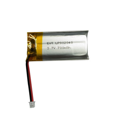 LP902040 3.7V 700MAH باتری لیتیوم پلیمر پرزماتیک قابل سفارشی سازی و پشتیبانی کارخانه OEM / ODM