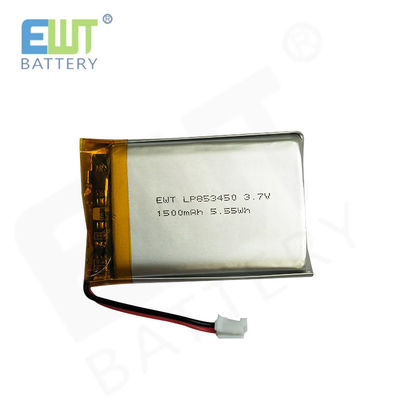 LP853450 3.7V 1500MAH Li-Polymer Power Cell با حداکثر جریان شارژ 1C