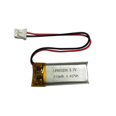 1S1P Li-Polymer Power Cell LP401230 3.7V 110mAh با PCM راه حل نهایی ذخیره سازی انرژی