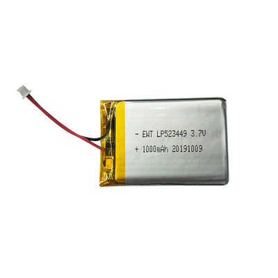 LP523449 3.7V 1000mAh باتری پلیمر لیتیوم با PCM