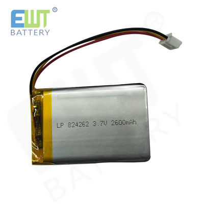 LP824262 3.7V 2600mAh ظرفیت بالا LiPo Pack قدرت برای دستگاه LED