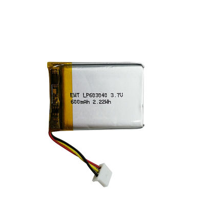 JST/نوع کانکتور سفارشی NO برای باتری پلیمر لیتیوم LP603040