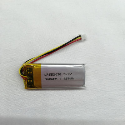 بسته لیپو با ظرفیت بالا LP602535 3.7V 500mAh ویژگی های ایمنی محافظت از مدار کوتاه برای عملکرد طولانی مدت