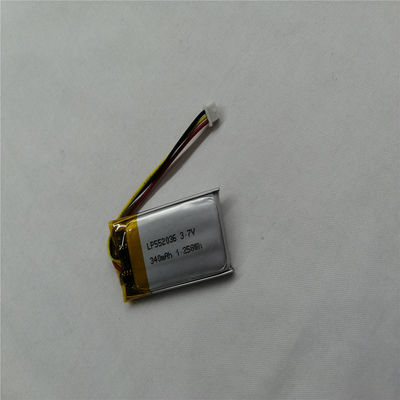 باتری شارژ پذیر لیتیوم پلیمر LP552036 3.7V 340mAh برای برق پشتیبان اضطراری
