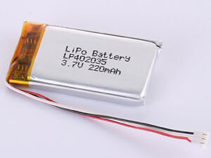 LP402035 3.7V 220MAH 1S1P پلیمری لیتیوم یون سلول شارژ قابل سرعت بالا برای عملکرد طولانی مدت و دفع مناسب
