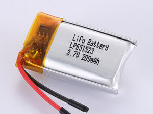 LP651523 3.7V 200MAH سلول شارژ مجدد لیتیوم یون پلیمر پرزماتیک ترکیب کامل شکل و عملکرد اندازه کوچک