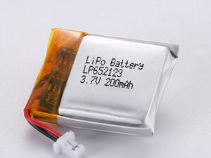LP652123 3.7V 200MAH نوع تجاری باتری پلیمر لیتیوم نقره ای با ویژگی های ایمنی حفاظت از شارژ بیش از حد و رنگ