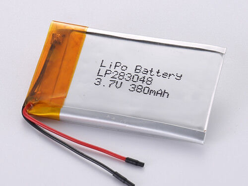 LP283048 3.7V 380MAH باتری پلیمر لیتیوم قابل شارژ مجدد درجه A -20 تا 45 درجه سانتیگراد