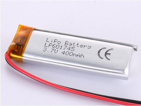 انرژی طولانی مدت لیتیوم کوبالت اکسید LP601745 3.7V باتری 400MAH با 12 ماه گارانتی