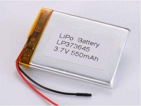 باتری پلیمر لیتیوم با ظرفیت بالا 3.7V 550mah 1C تخلیه فعلی برای محصولات الکترونیکی