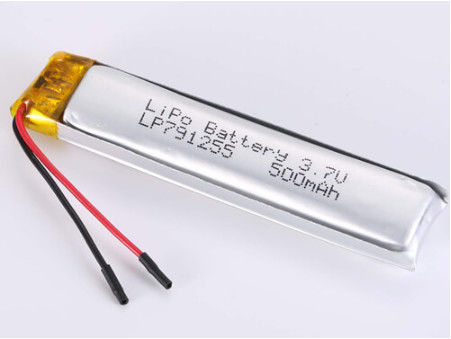 LP791255 500MAH JST / باتری پلیمر لیتیوم سفارشی برای ظرفیت بالا و راه حل انرژی طولانی مدت از طریق تحویل هوایی