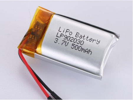 LP902030 3.7V 500MAH ظرفیت بالا LiPo Pack روش شارژ CC/CV و شیمی پلیمر لیتیوم