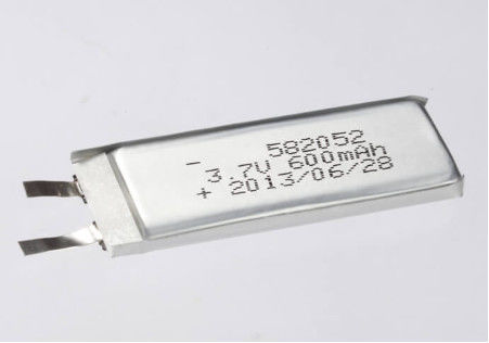 3.7V 600MAH 3.7V پولیمر نقره ای باتری پلیمر لیتیوم سلول شارژ مجدد برای کاربردهای سنگین