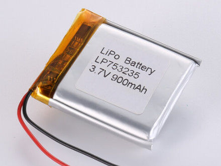 LP753235 3.7V 900MAH باتری های لیتیوم ایون تولید کنندگان شارژ قابل پلیمر لیتیوم ایون سلول شارژ قابل -20°C تا 60°C دمای تخلیه برای نیازهای شما