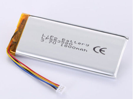 LP553580 3.7V 1800MAH باتری های لیتیوم یون تولید کنندگان نرخ تخلیه بله و پلیمری لیتیوم یون سلول شارژ مجدد با گواهینامه CE