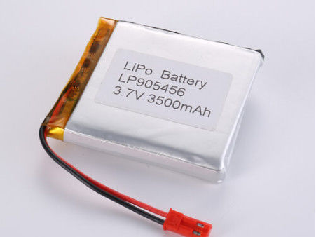 LP905456 3.7V 3500MAH باتری لیتیوم یون با ظرفیت بالا بسته لیپو با ویژگی های ایمنی محافظت از مدار کوتاه