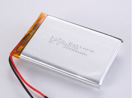 LP755070 3.7V 3000MAH تولید کنندگان باتری پلیمر لیتیوم با روش شارژ CC / CV و JST / نوع اتصال سفارشی