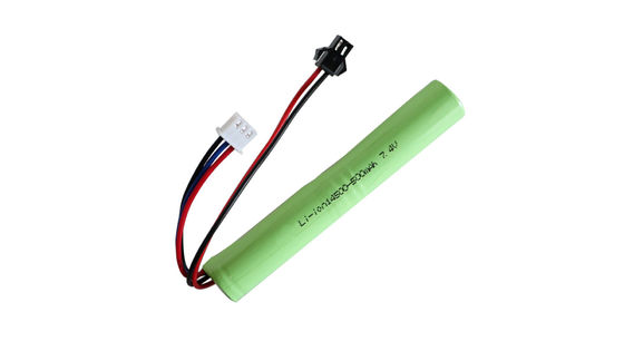 500 چرخه شارژ 14500 7.4V 500mah بسته باتری لیتیوم یون ایمن با حفاظت از تخلیه بیش از حد و PCM / PCB